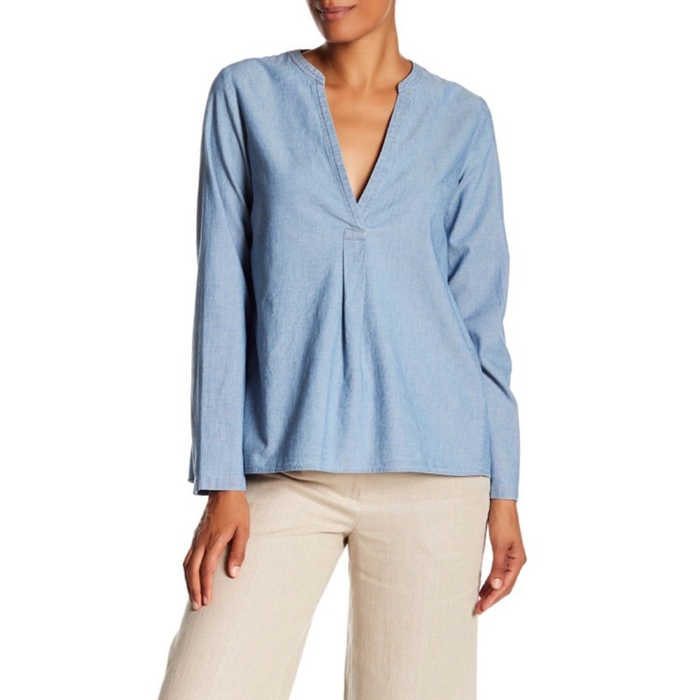 Theory Ofeliah Chambray Blouse